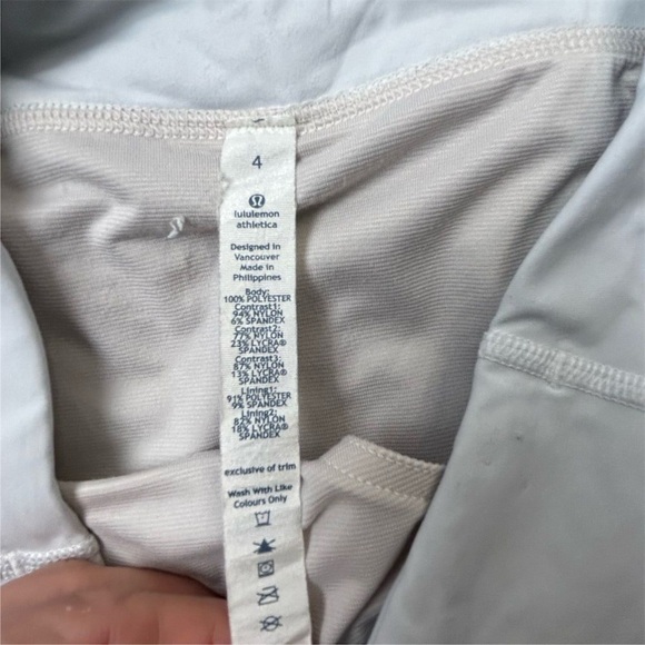 Lululemon Women's Speed Short Size 4 White Combo Running Workout - Picture 6 of 7
